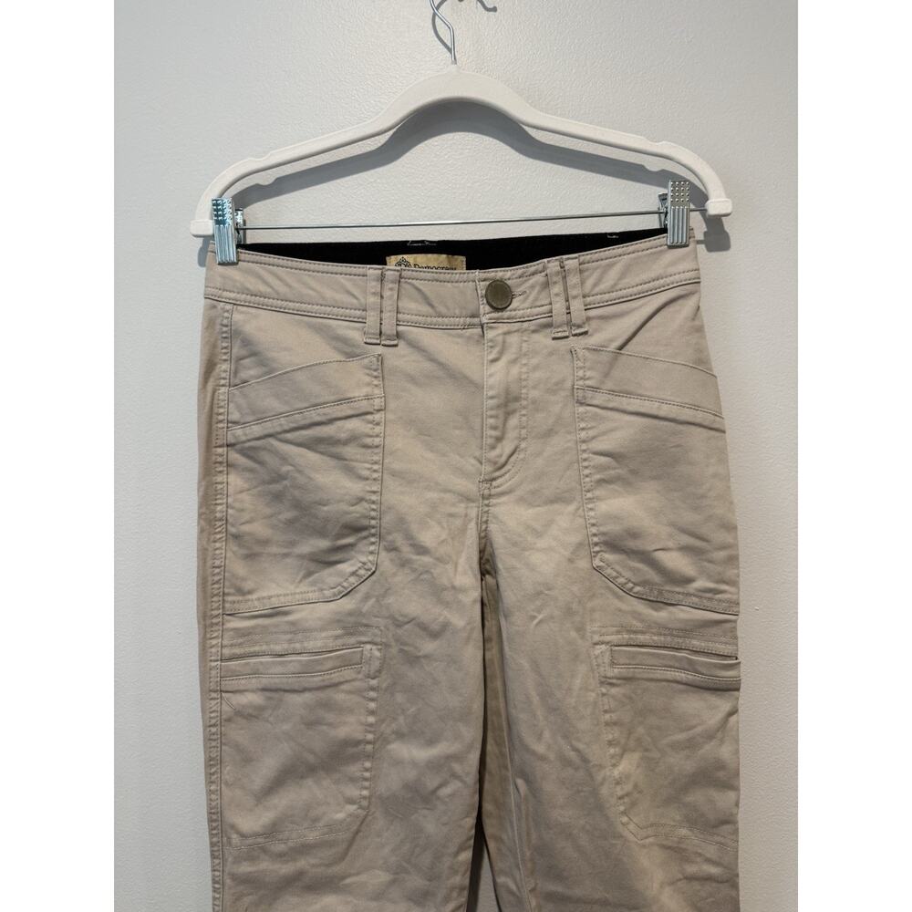Democracy Womens Ab Technology Utility Cargo Pants Size 6 Khaki Roll Tab Crop - Picture 2 of 10